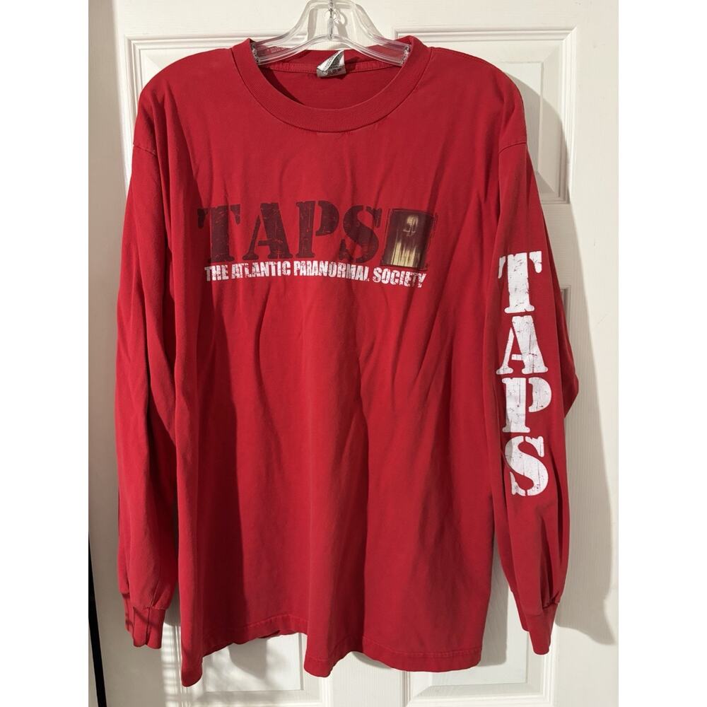 Vintage Y2K Taps The Atlantic Paranormal Society Shirt Sz XL Ghost Hunters Red